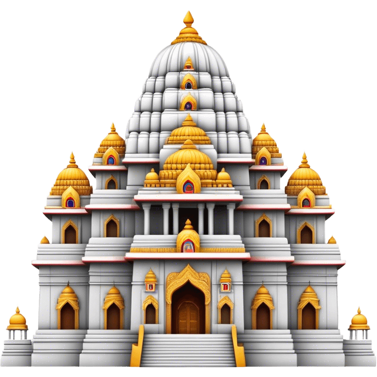 Cinematic Realistic Tirupati Balaji Temple Landmark Emoji, depicted with intricate carvings and spiritual aura rendered with lifelike detail and radiant, divine lighting. emoji