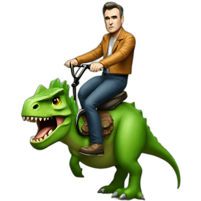 morrissey riding dinosaur emoji