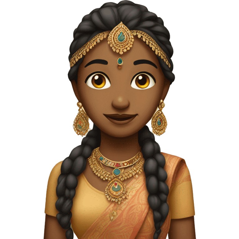 Indian girl with bindi  emoji