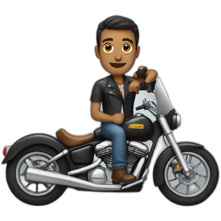 Hombres con moto emoji