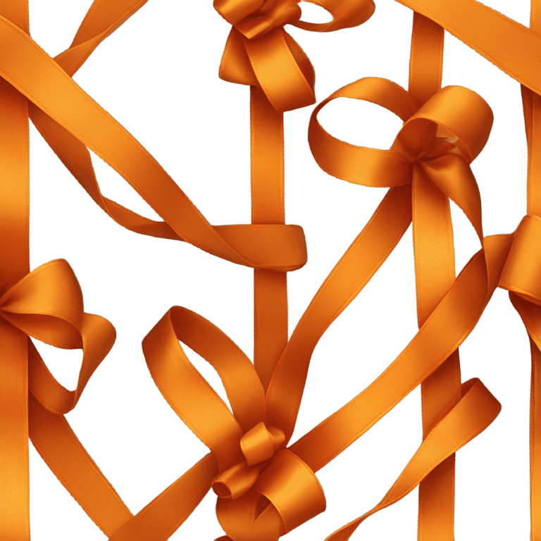 Orange ribbon emoji