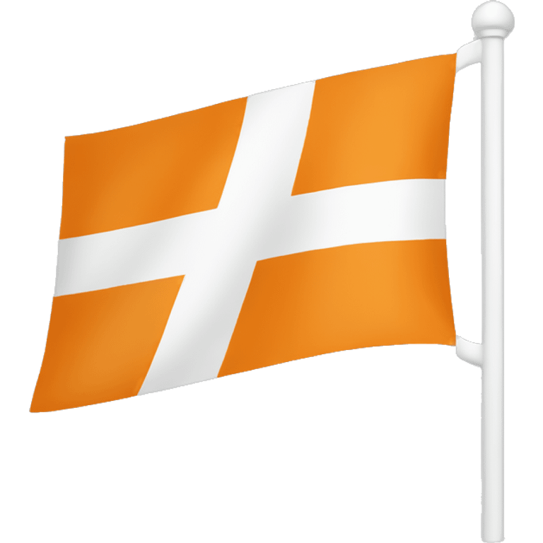 Orange and white plane flag emoji