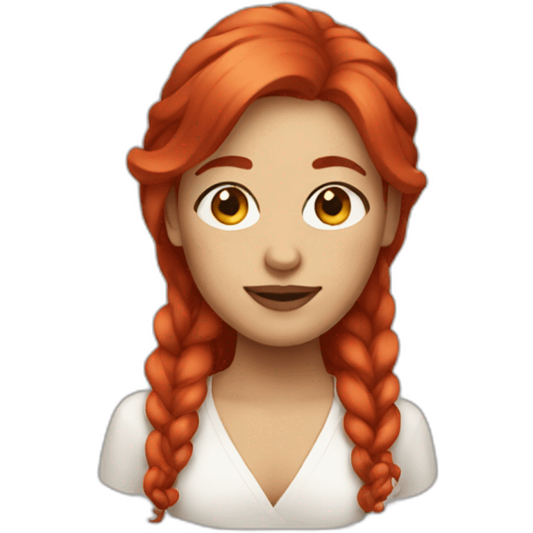 Creative women with red hair emoji