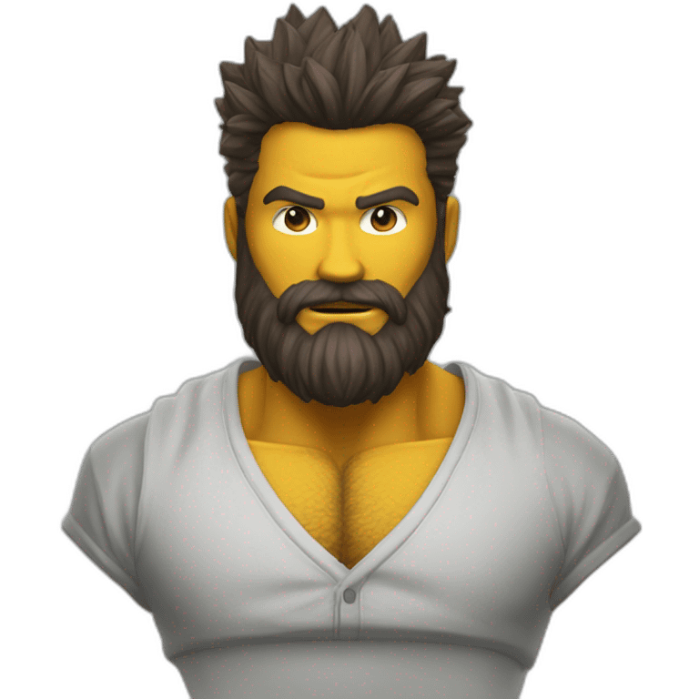 Un super sayan avec barbe emoji