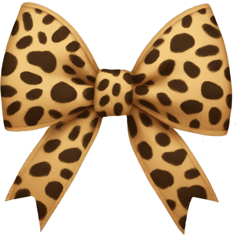 cheetah print bow  emoji