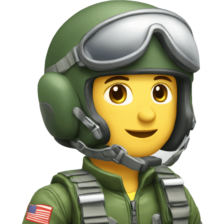 Caucasian male fighter pilot parachuting emoji