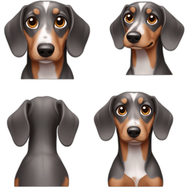 Merle dachshund emoji