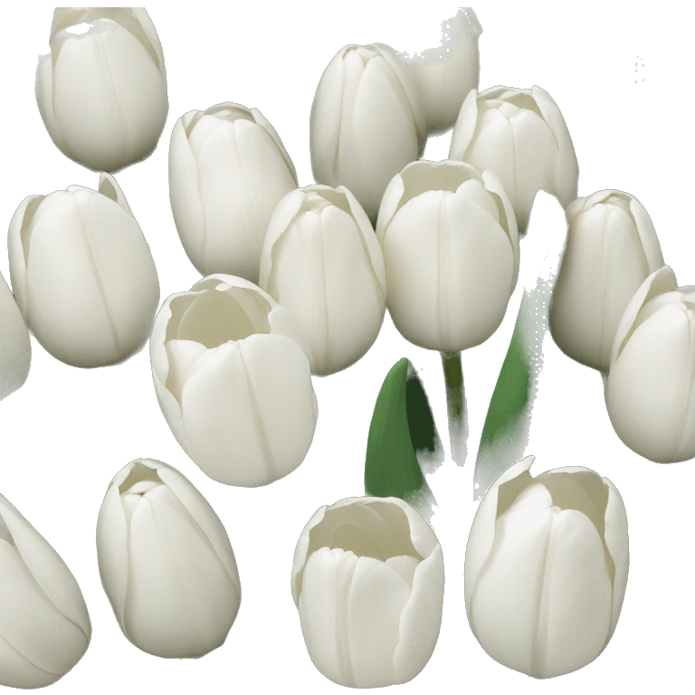 White tulips emoji