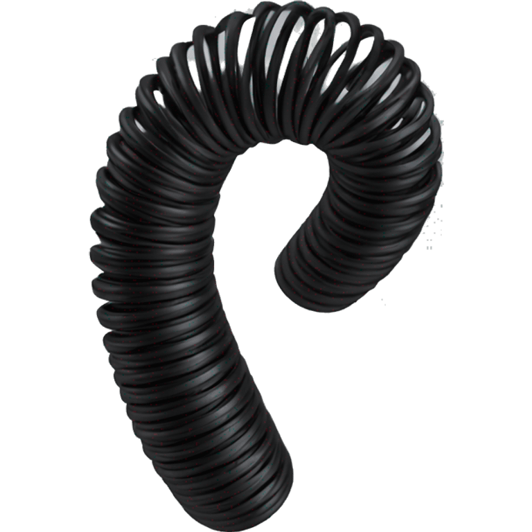 Black Slinky toy looping lines spring emoji