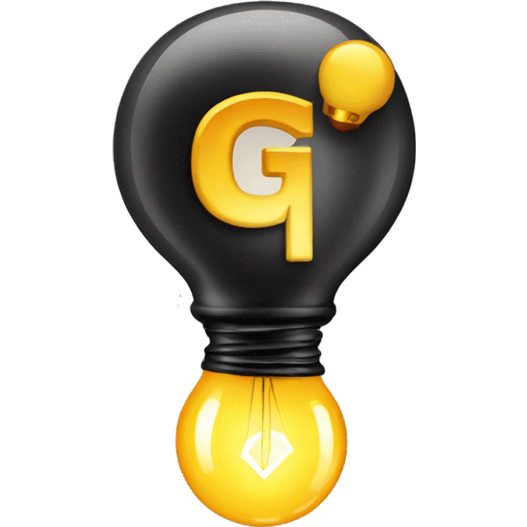 freemason lightbulb shining with letter g emoji