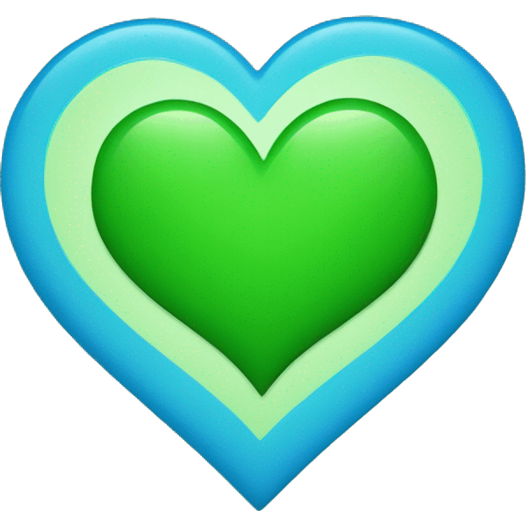 green heart with blue diagonal str emoji