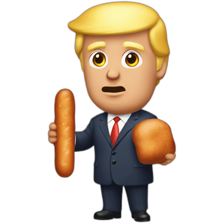 trump-holding-his-sausage emoji