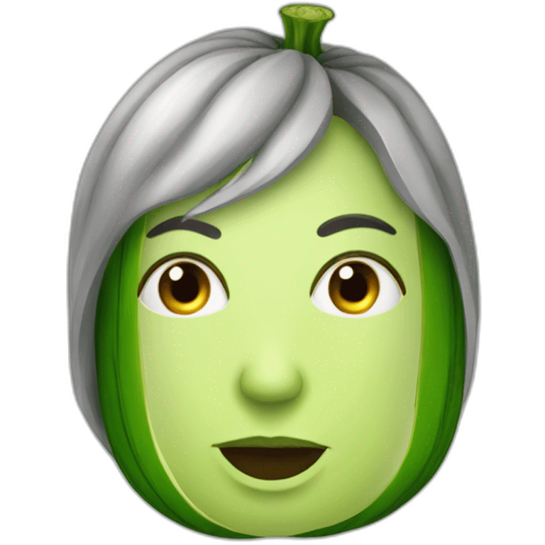 Frau mit Zucchini intensiv  emoji