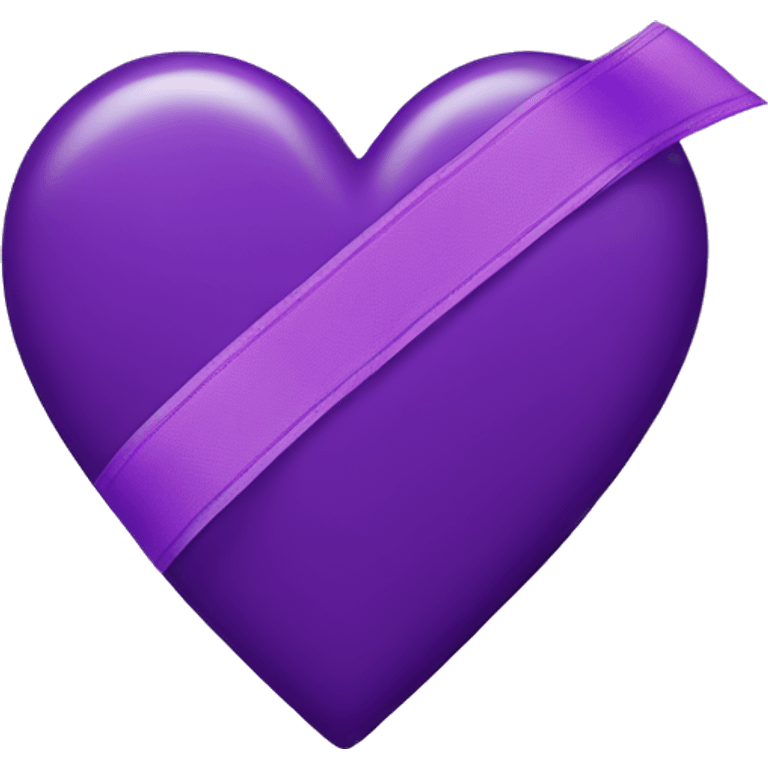 Purple Heart with ribbon  emoji