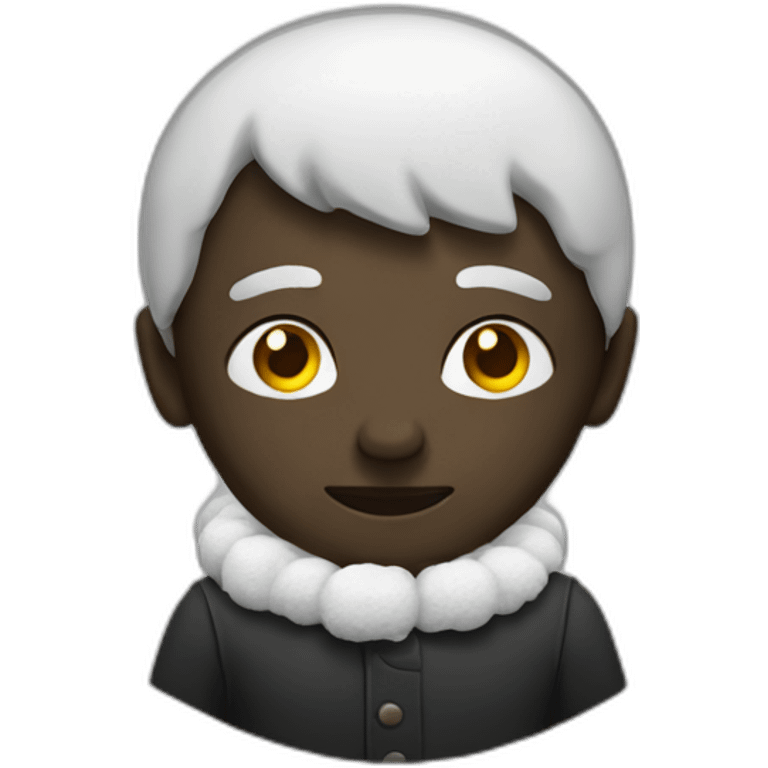 Personne noir qui ramasse du coton emoji