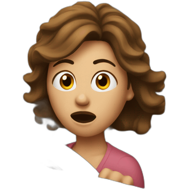 shocked woman driving car emoji