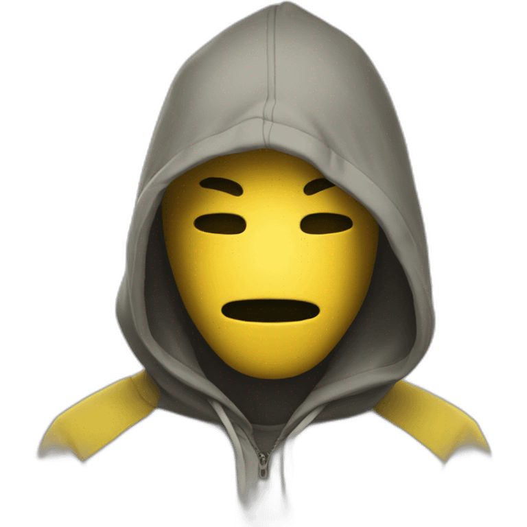 yellow hoody no face hacker emoji