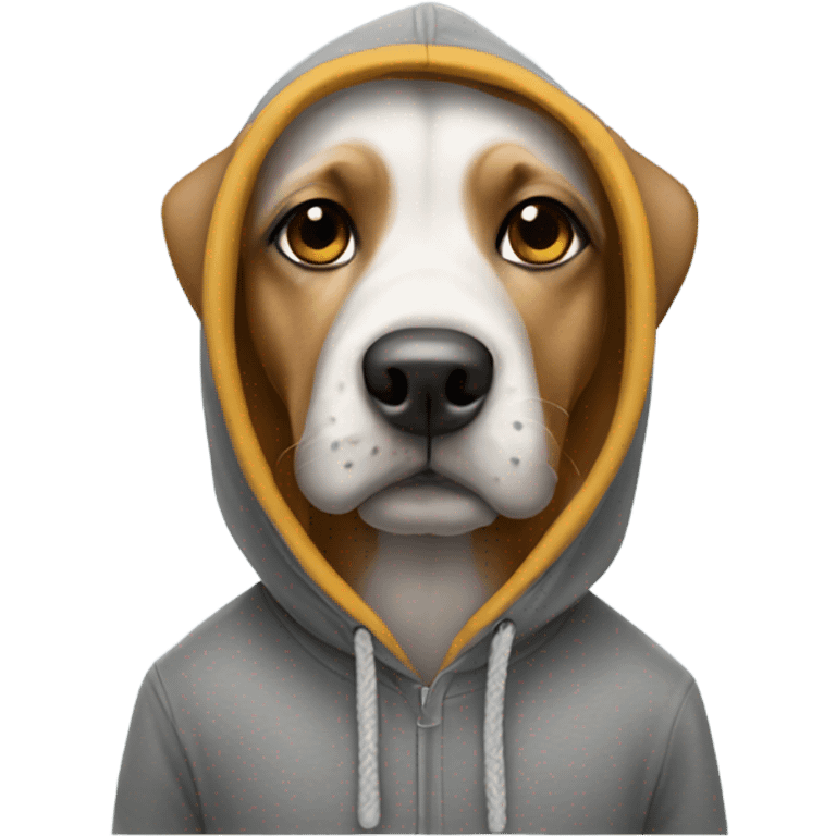 dog wearing a hoodie emoji