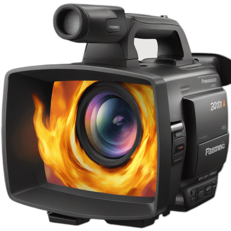 Panasonic camcorder on fire emoji