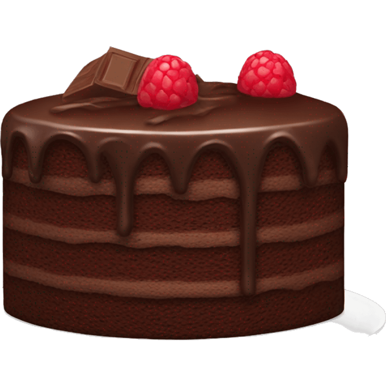 Sweet chocolate cake emoji