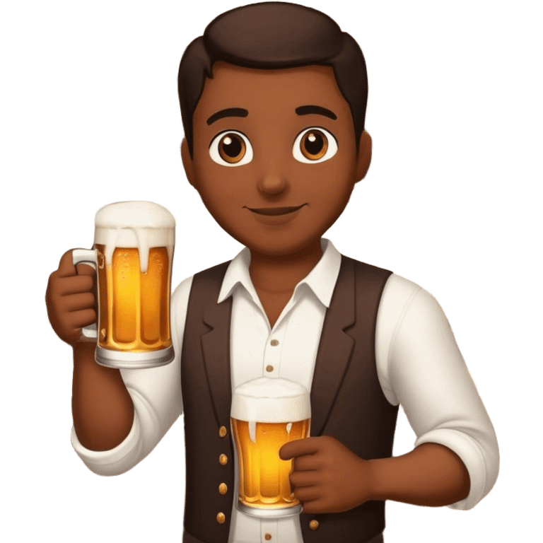 beer in hand at an rich pub emoji