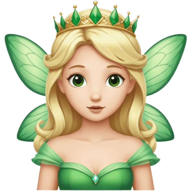 Princess fairy blond green emoji