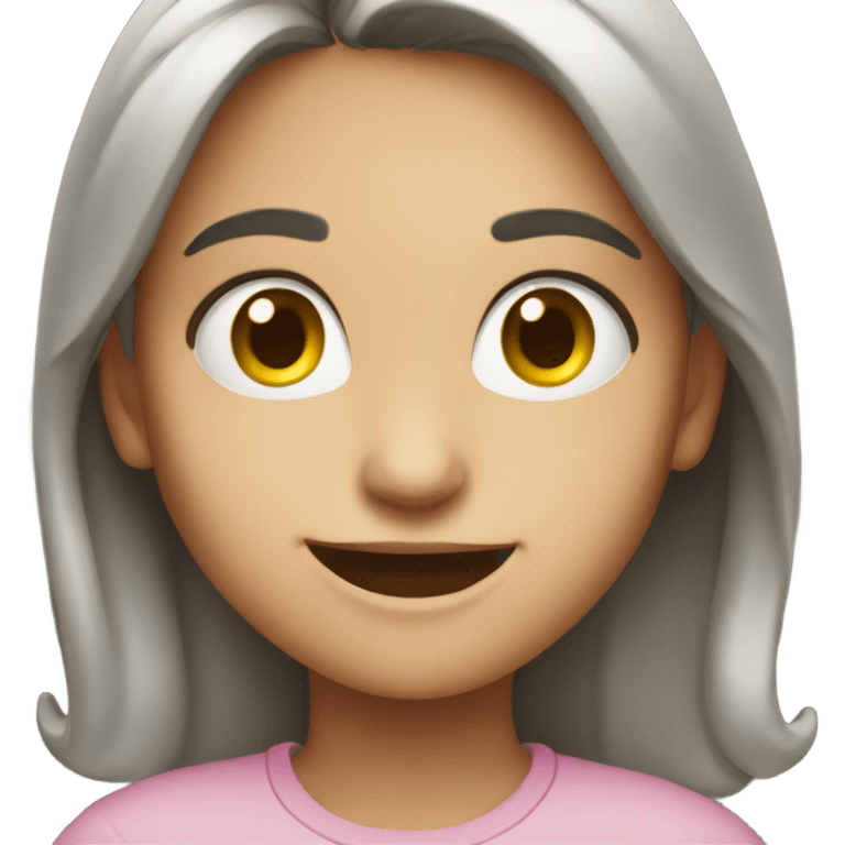 Girl smiling menacingly  emoji