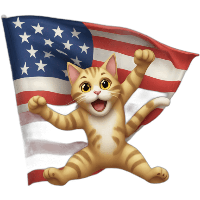 Cat catch a flag palastine  emoji