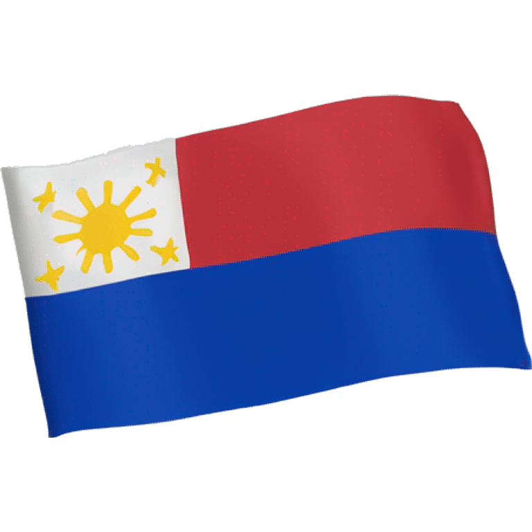 Generate Philippine flag but the color blue and red swap emoji