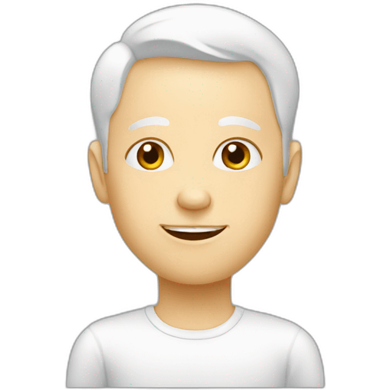 Single human white vector emoji