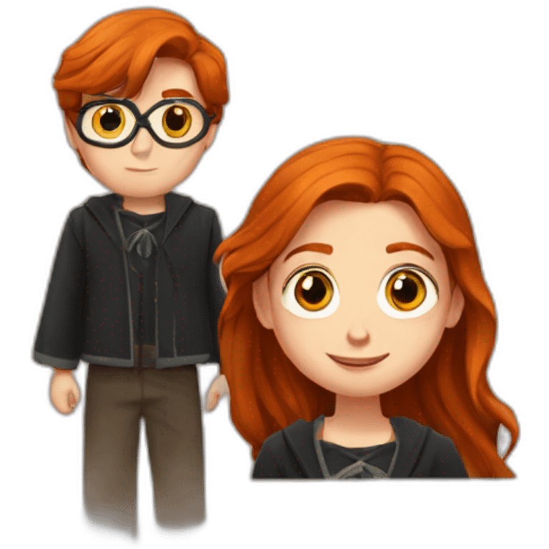 Ginny Weasley embrasse Harry Potter emoji