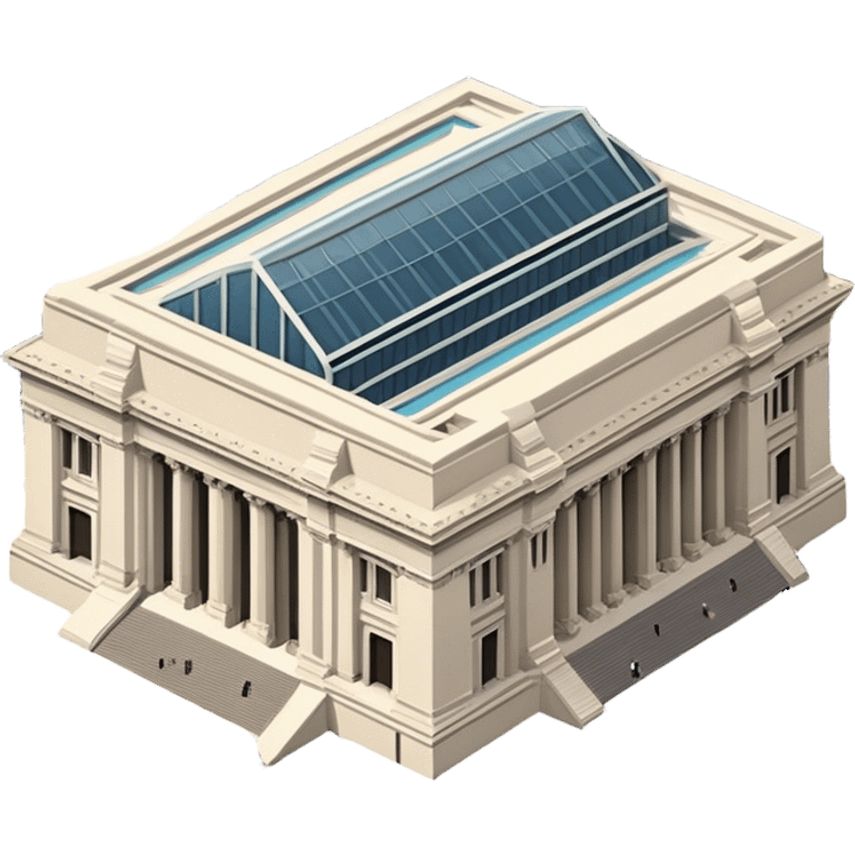 the met museum new york city, isometric exterior view emoji