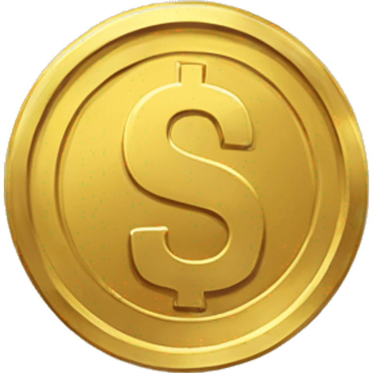 Gold coin dollar emoji