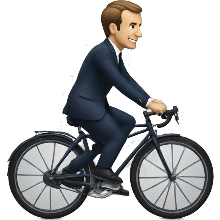 macron sur un velo emoji