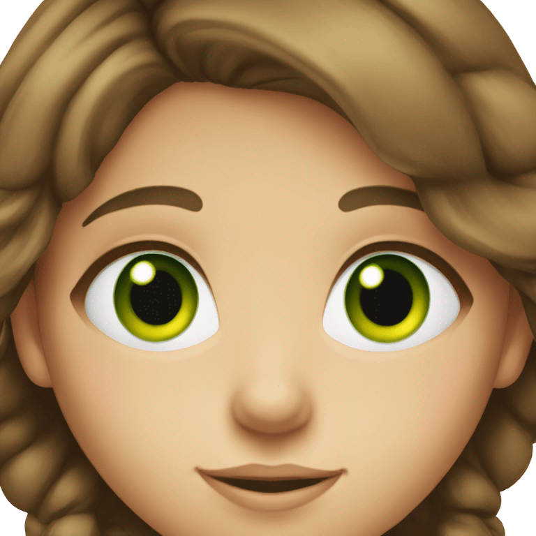 Girl with brown hair and green eyes Christmas  emoji