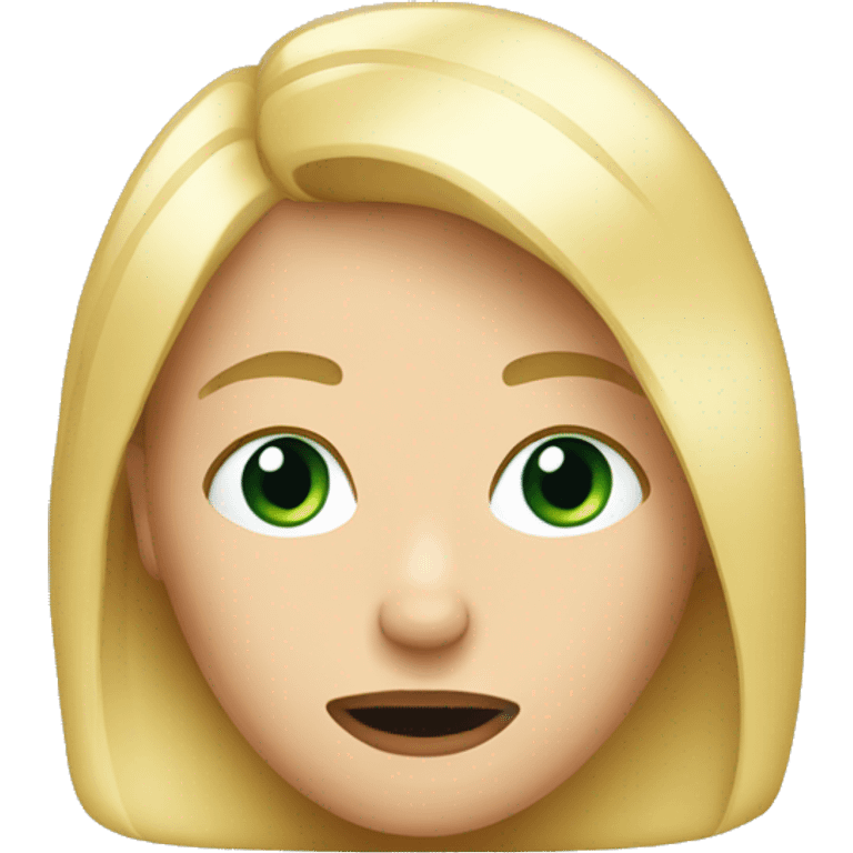 Blonde girl hungover emoji