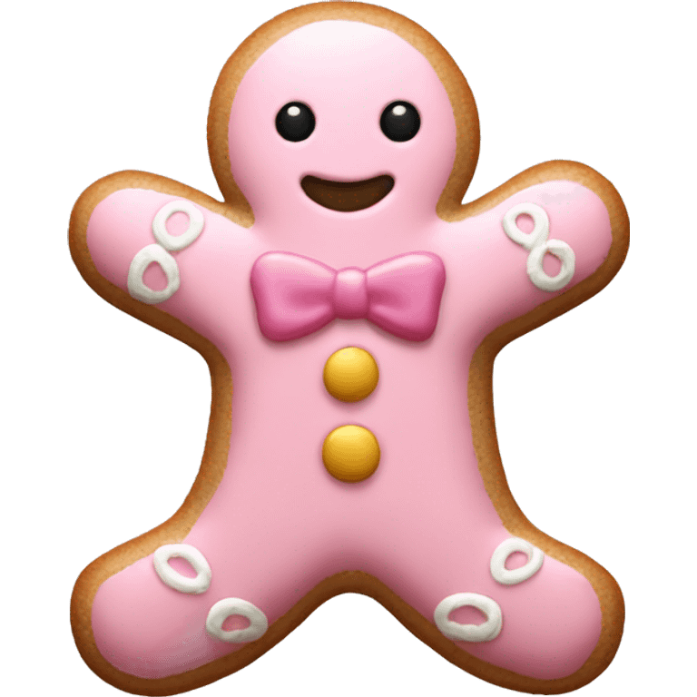 Light pink  gingerbread man emoji