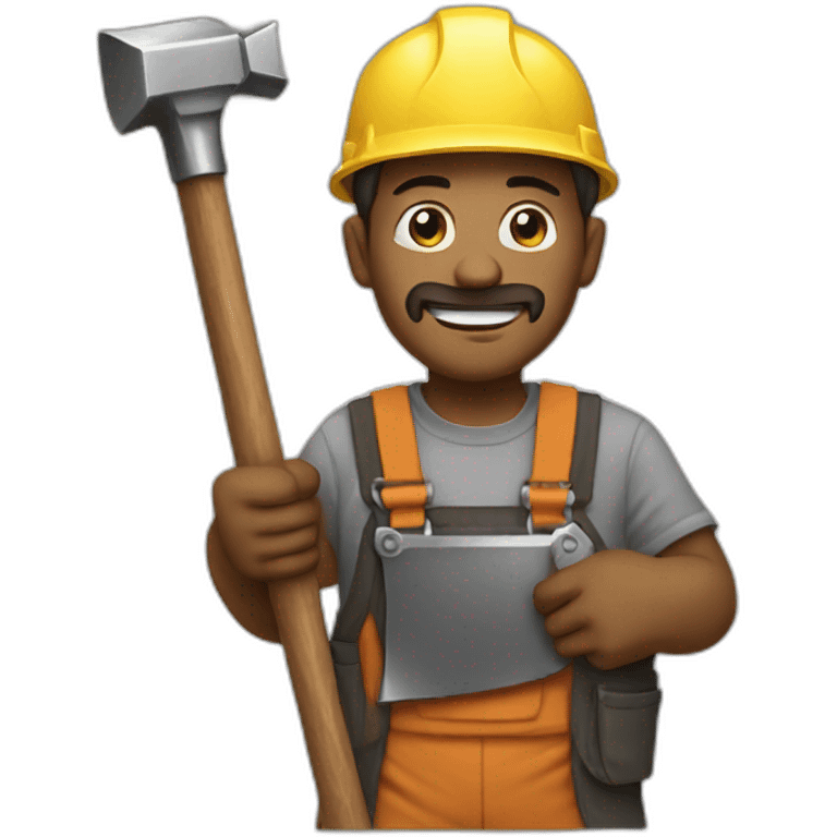 man with hammer emoji