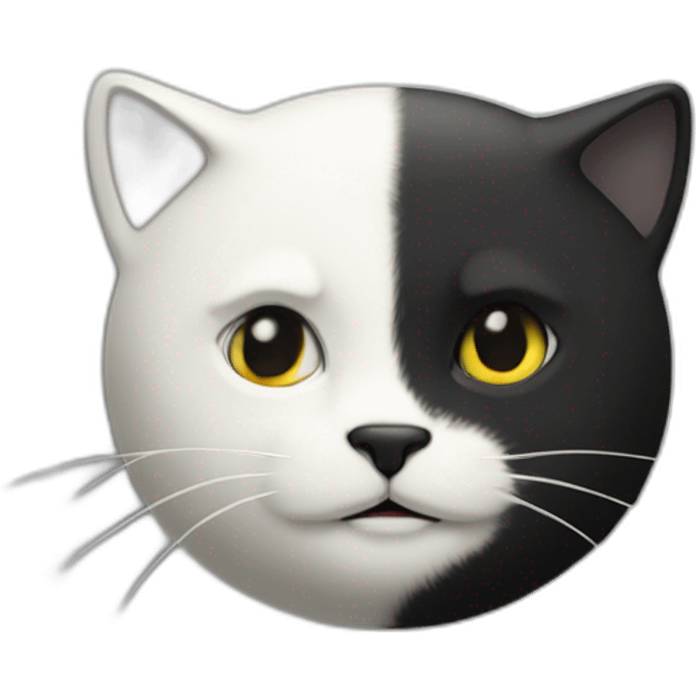 Chat noir et blanc emoji