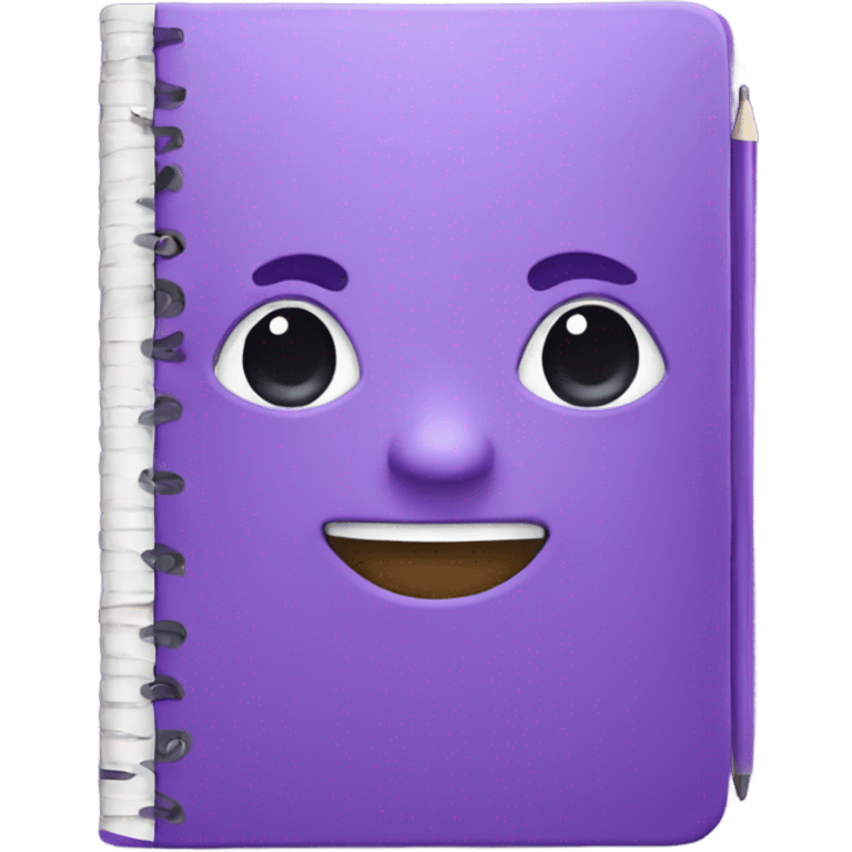 Violet Notebook with a pencil emoji