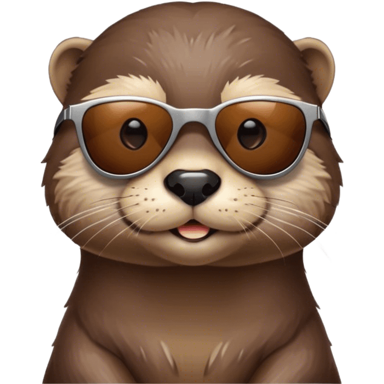 Otter with sunglasses emoji