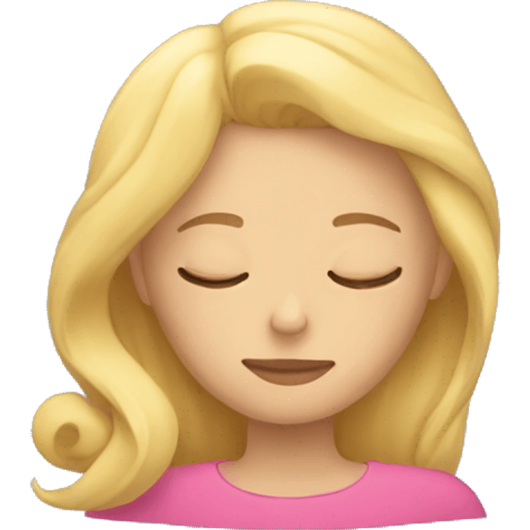 Blonde girl sleeping emoji