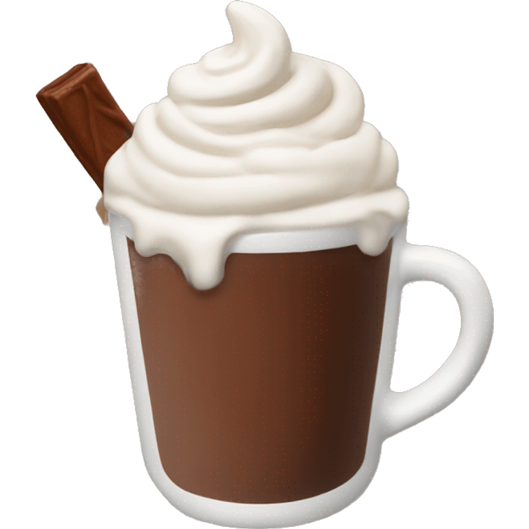 Hot cocoa with whipped cream emoji