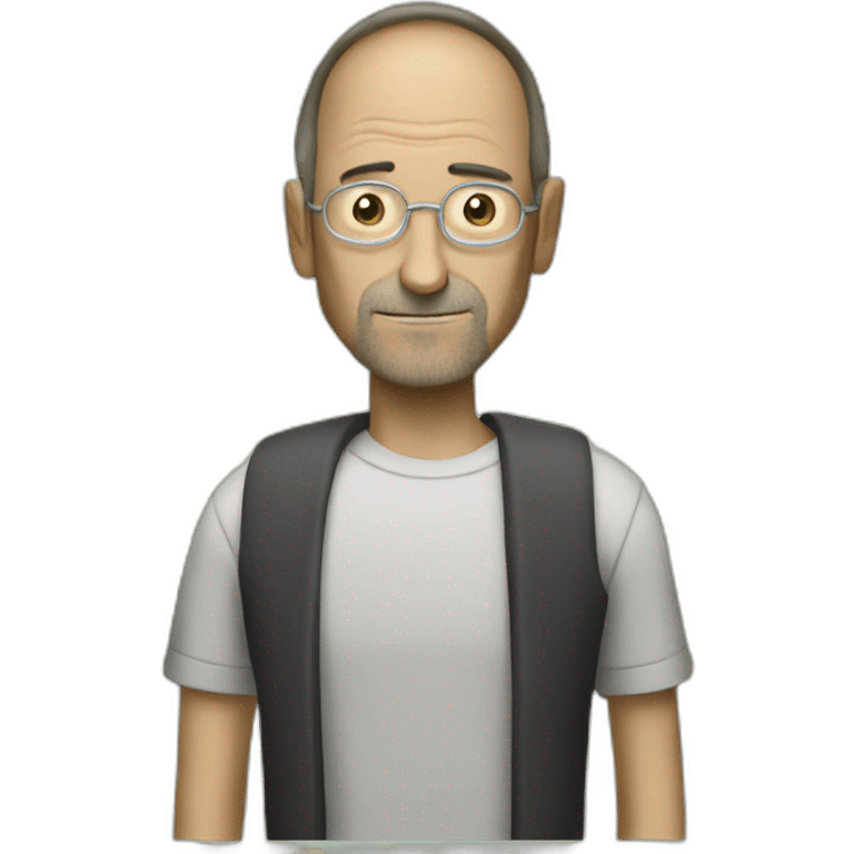 steve jobs mixed with rick from rick and morty emoji