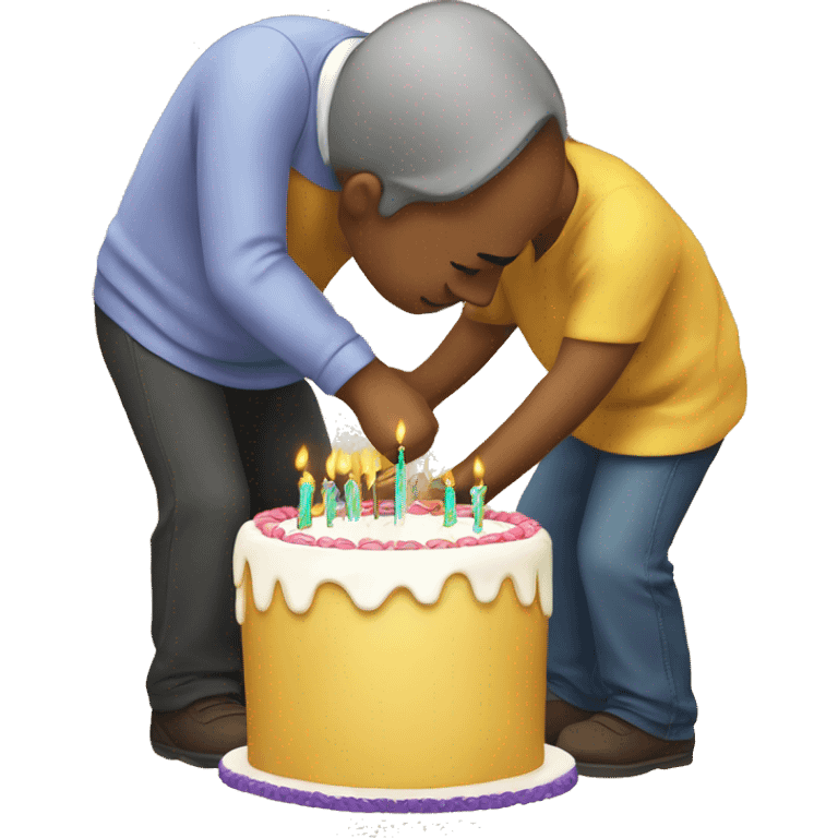 Happy birthday emoji bowing down to everyone for good wishes  emoji