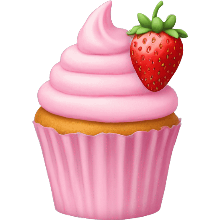 birthday pastel pink strawberry capcake  emoji