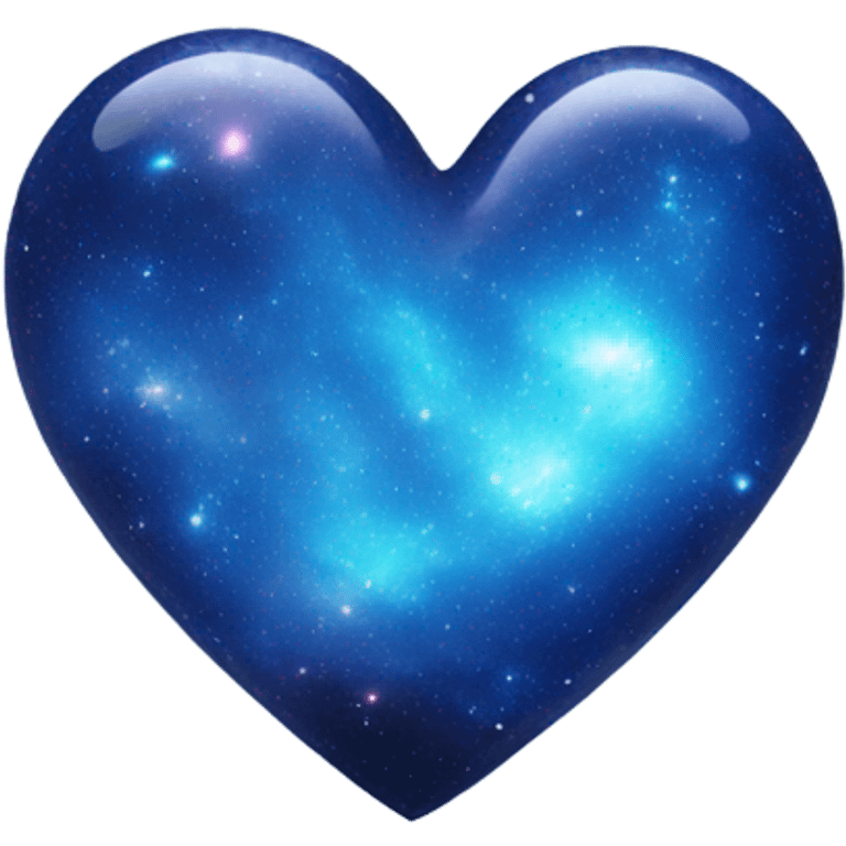 Blue galaxy heart emoji