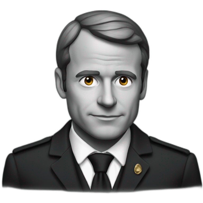 Macron noir emoji