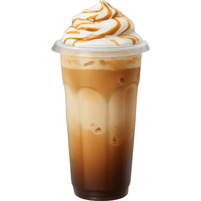 caramel iced coffee emoji