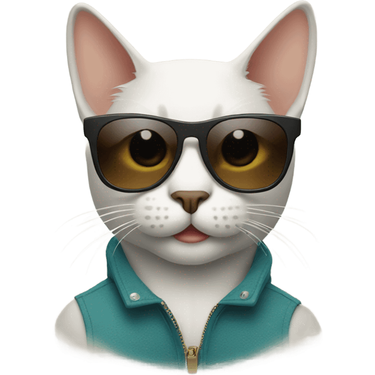 Cat with sunglasses emoji